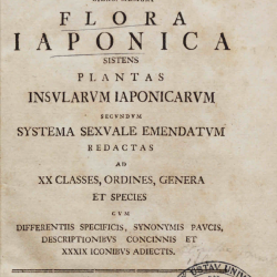 Titulní list spisu Flora Iaponica